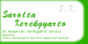 sarolta kerekgyarto business card